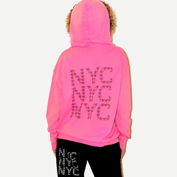 Graffiti Bear NYC Pink Hoodie