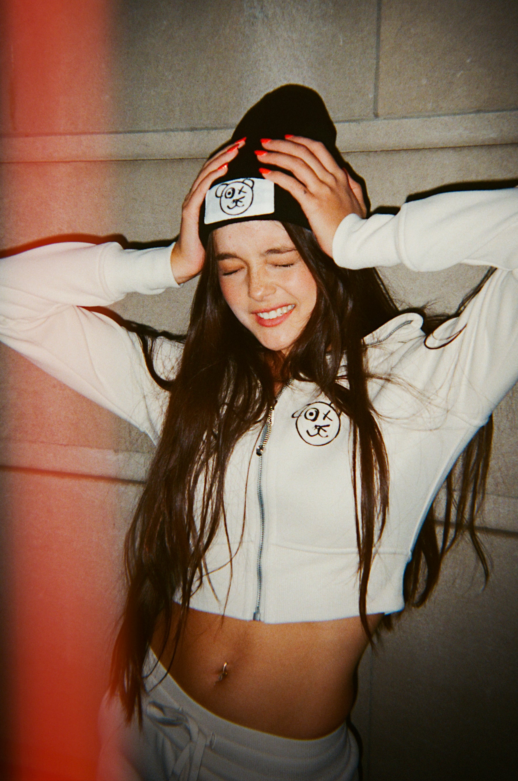 Graffiti Bear Icon Knit Beanie