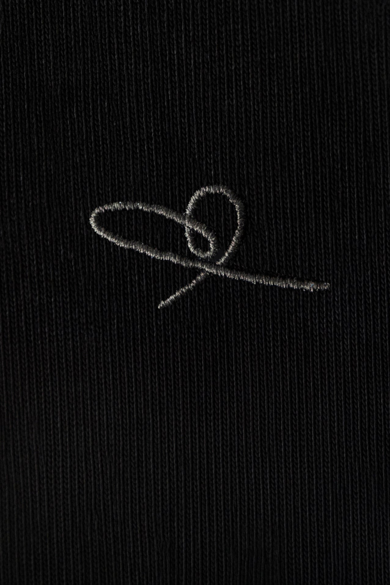 Graffiti Baby Bear Black Organic Cotton Charcoal Chain Link Embroidery Tee
