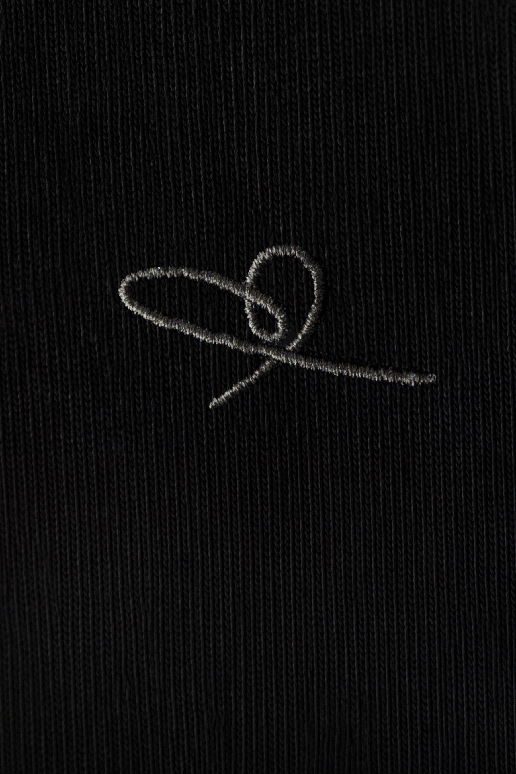 Graffiti Baby Bear Black Organic Cotton Charcoal Chain Link Embroidery Tee
