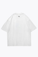 Graffiti Baby Bear White Organic Cotton Black Chain Link Embroidery Tee