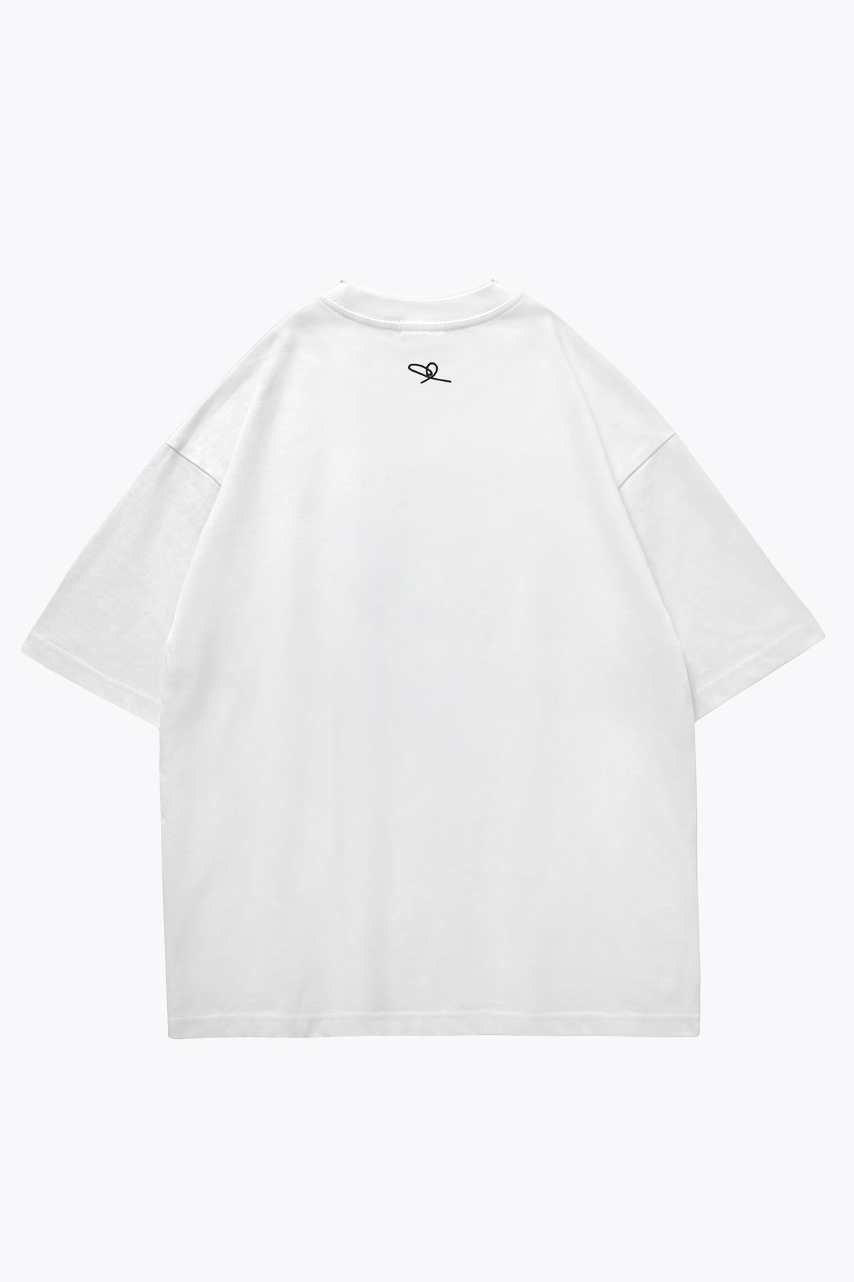 Graffiti Baby Bear White Organic Cotton Black Chain Link Embroidery Tee