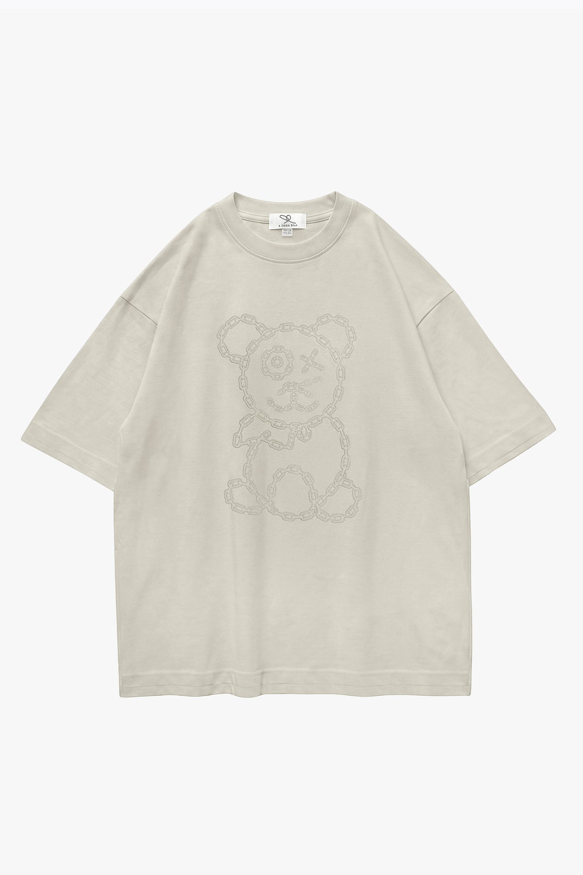 Graffiti Baby Bear Organic Cotton Chain Link Embroidery Tee