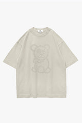 Graffiti Baby Bear Organic Cotton Chain Link Embroidery Tee