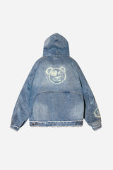 Universal Graffiti Bear Custom Denim Hoodie