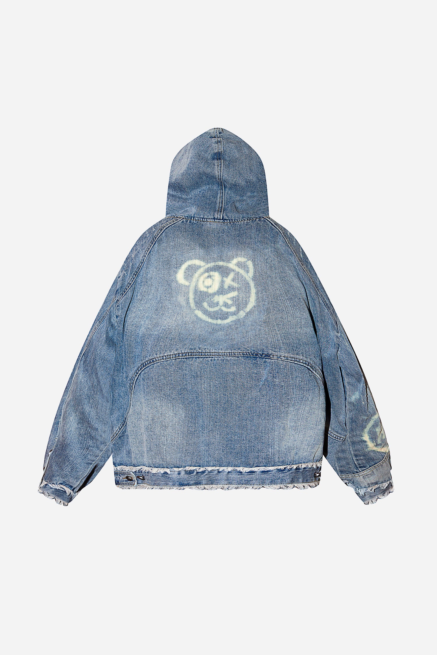 Universal Graffiti Bear Custom Denim Hoodie