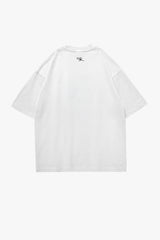 Universal Fit Graffiti Daddy Bear White Organic Cotton Black Chain Link Embroidery Tee