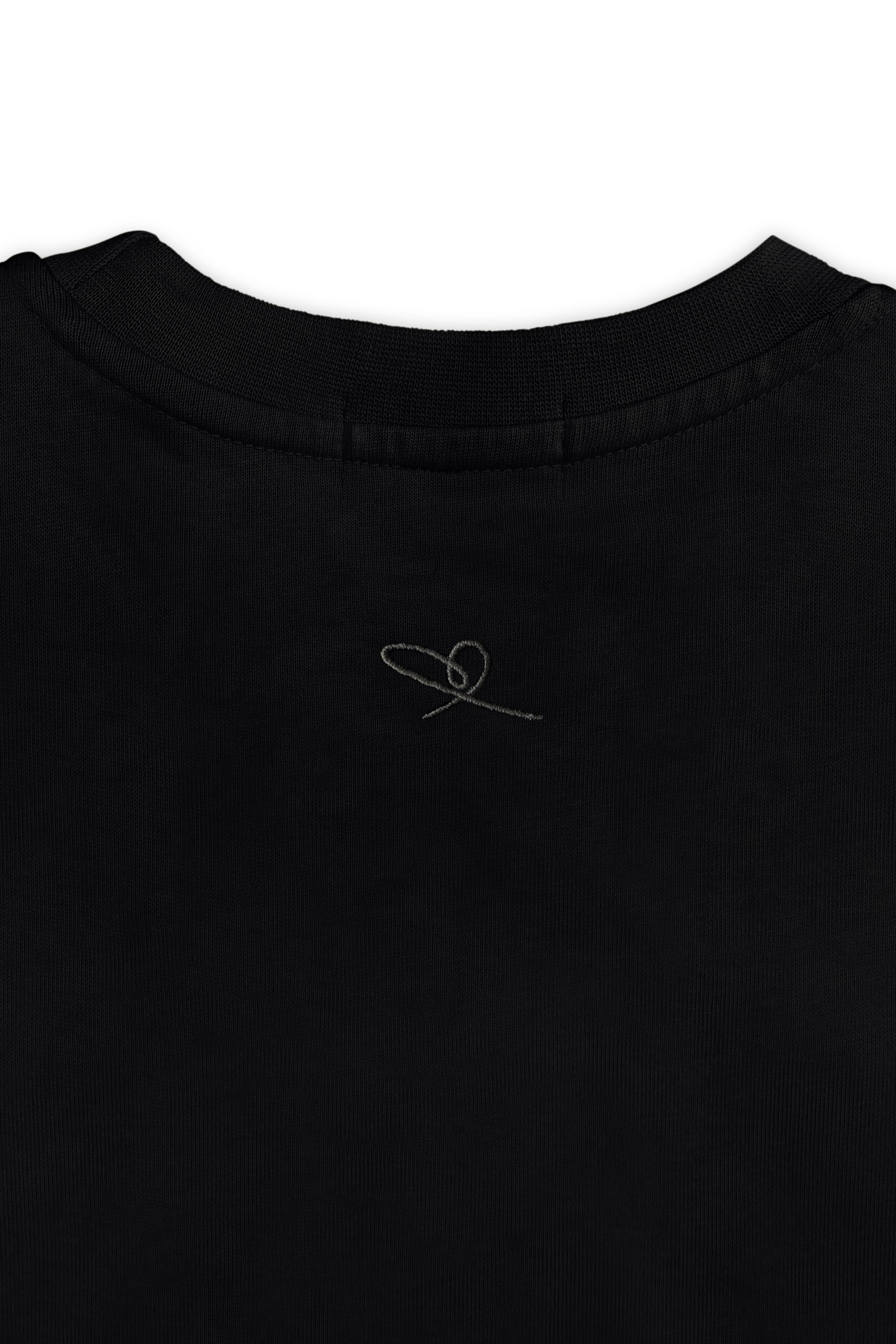 Graffiti Daddy Bear Black Organic Cotton Charcoal Chain Link Embroidery Tee