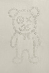 Universal Fit Graffiti Daddy Bear Organic Cotton Chain Link Embroidery Tee