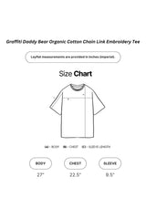 Graffiti Daddy Bear Organic Cotton Chain Link Embroidery Tee