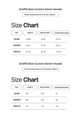 Universal Graffiti Bear Custom Denim Hoodie