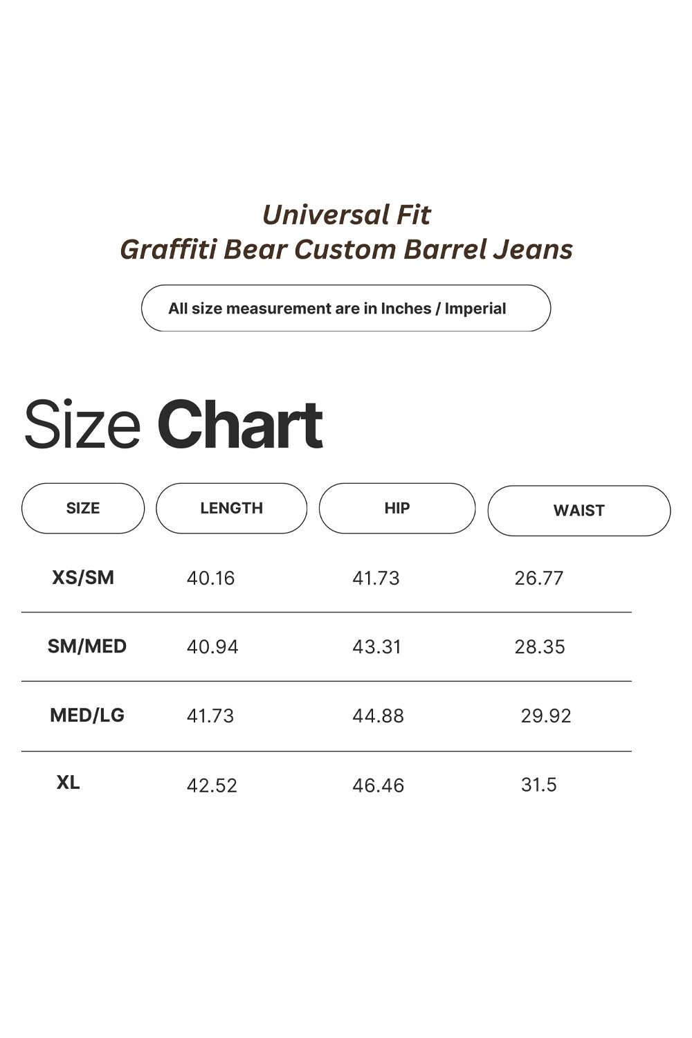 Universal Fit Graffiti Bear Custom Denim Barrel Jeans