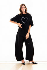 Love Riot French Terry Raw Edge T-Shirt