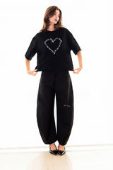 Love Riot French Terry Raw Edge T-Shirt