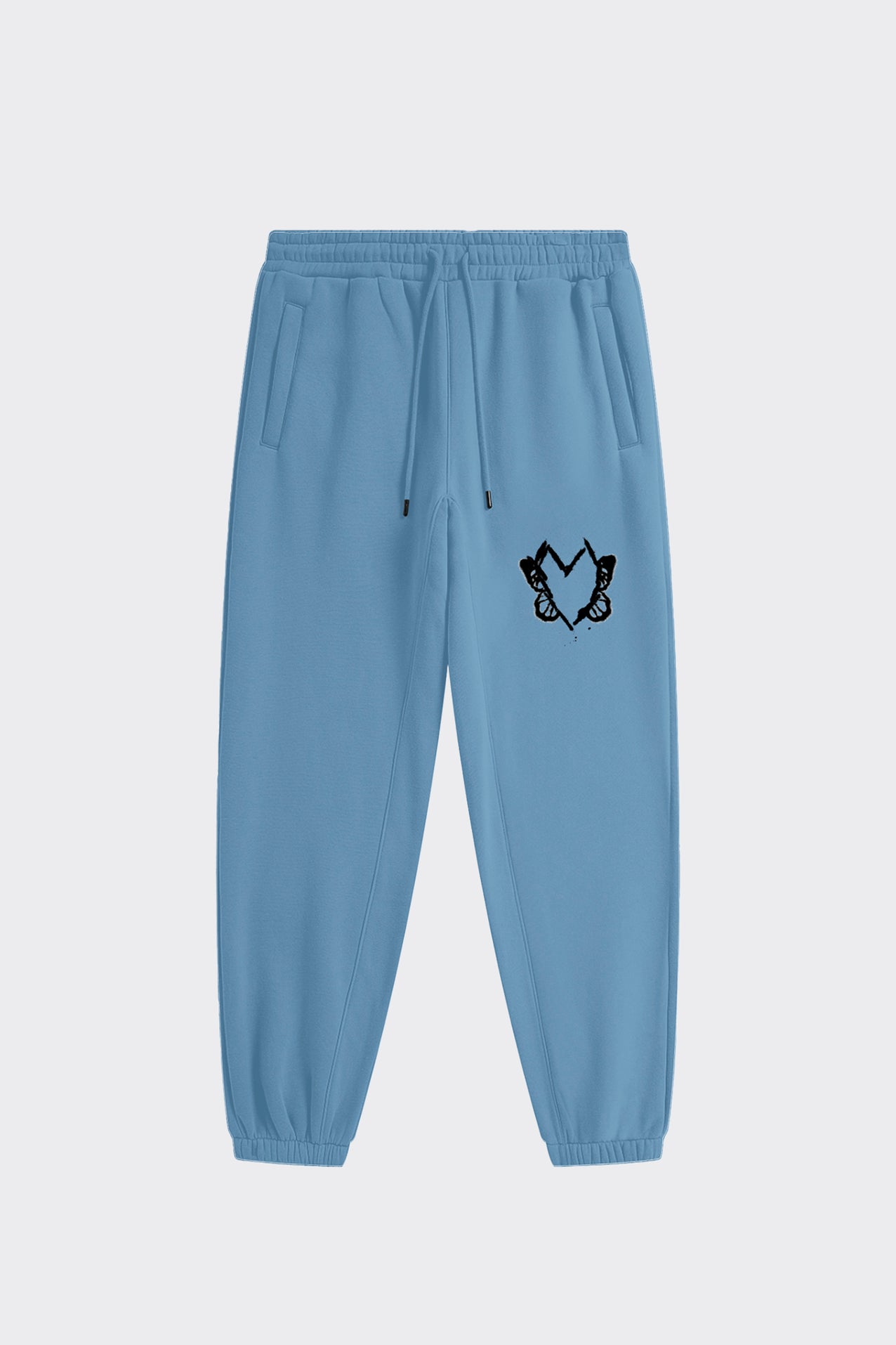 Heart With Wings Teal Blue Signature Streetware Fleece Joggers