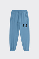 Heart With Wings Teal Blue Signature Streetware Fleece Joggers