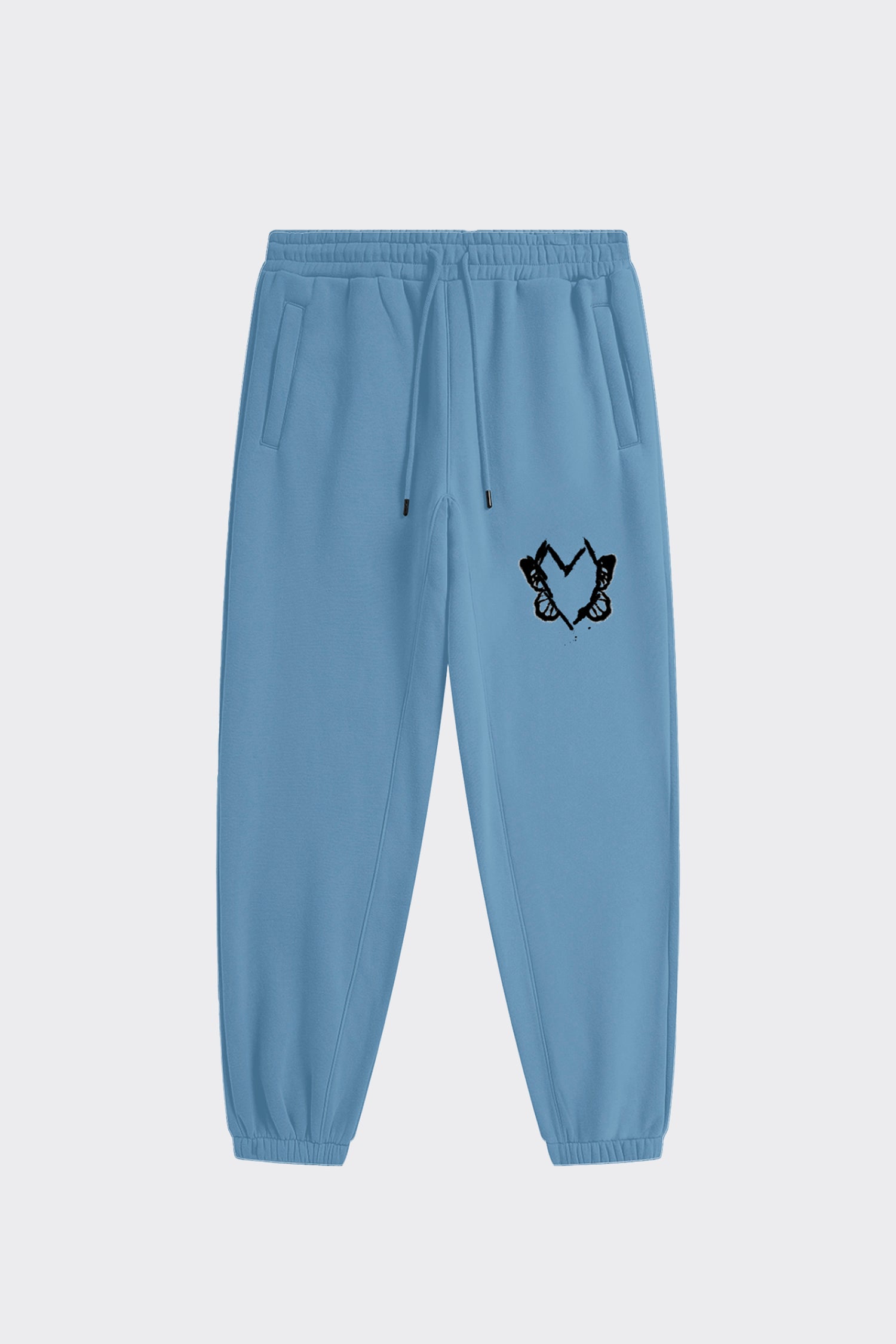 Heart With Wings Teal Blue Signature Streetware Fleece Joggers