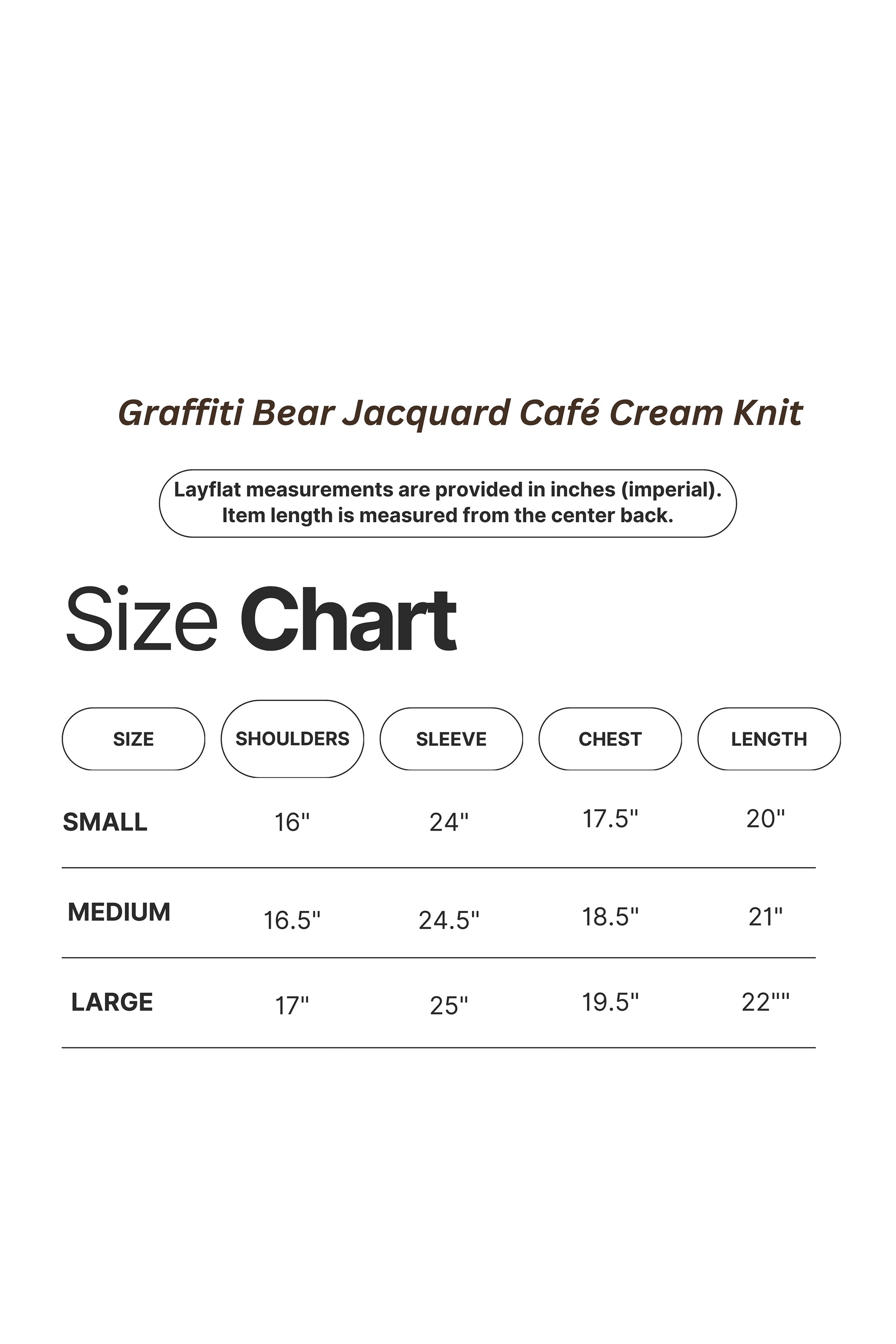 Graffiti Bear Reversible Jacquard Café Cream Sweater