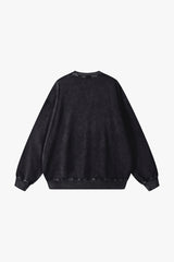 Graffiti Bear Vintage Washed Cotton Midnight Crewneck