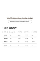 Graffiti Bear Blush Crop Hoodie Jacket