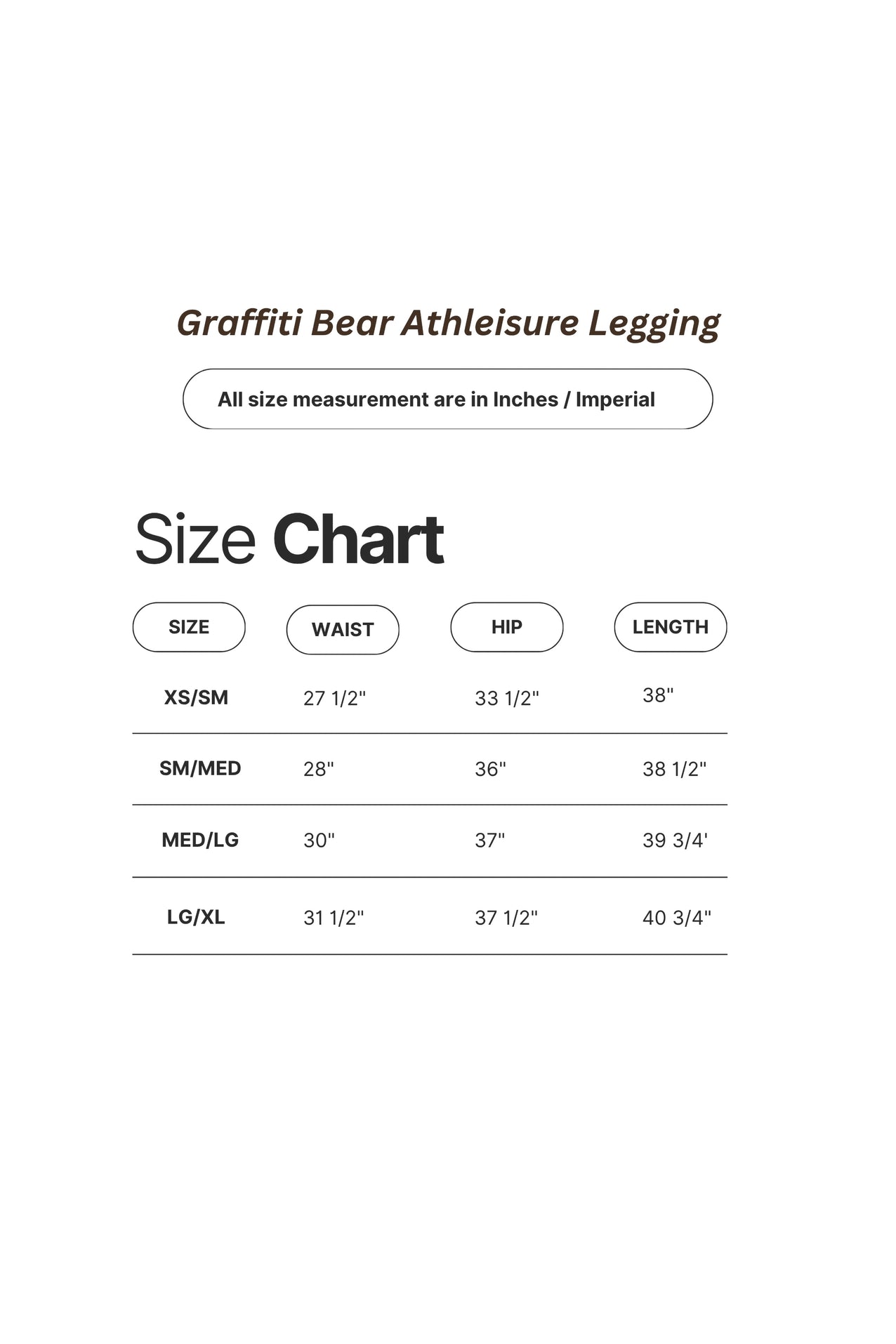Graffiti Bear Blush Athleisure Legging