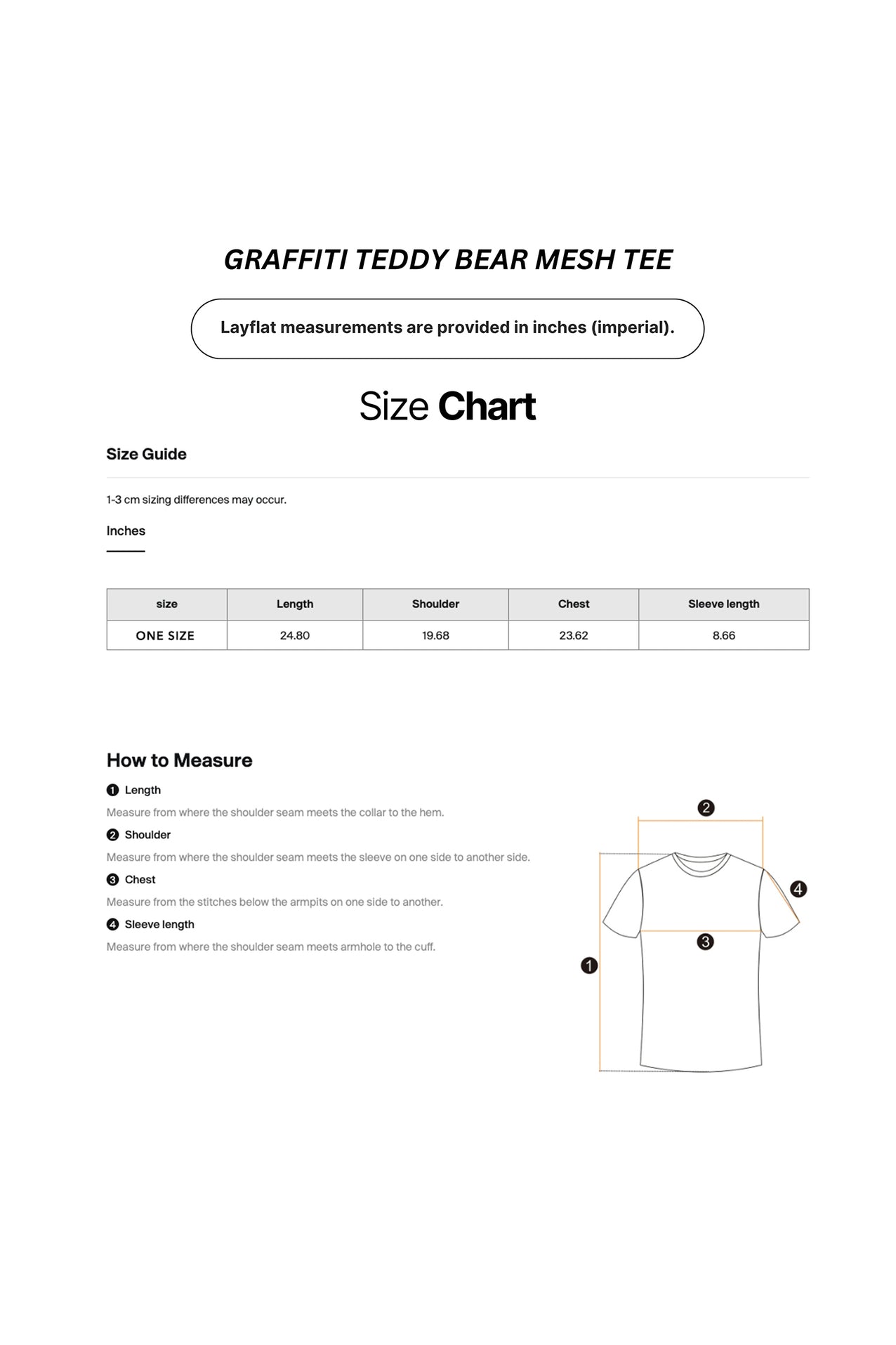 Graffiti Teddy Bear Sheer Mesh Tee