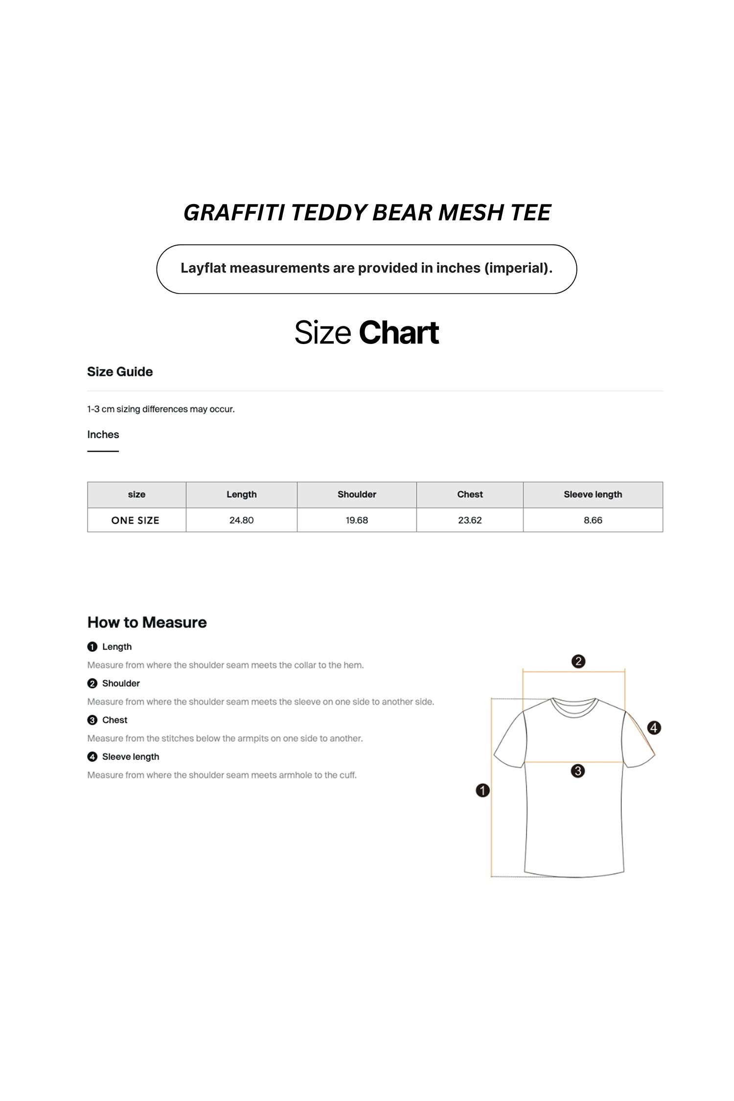 Graffiti Teddy Bear Sheer Mesh Tee