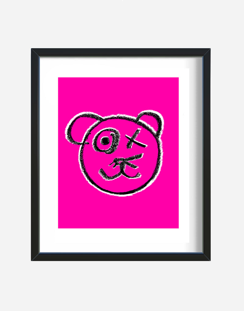 Graffiti Bear Portrait Original Fine Art GicléE Print