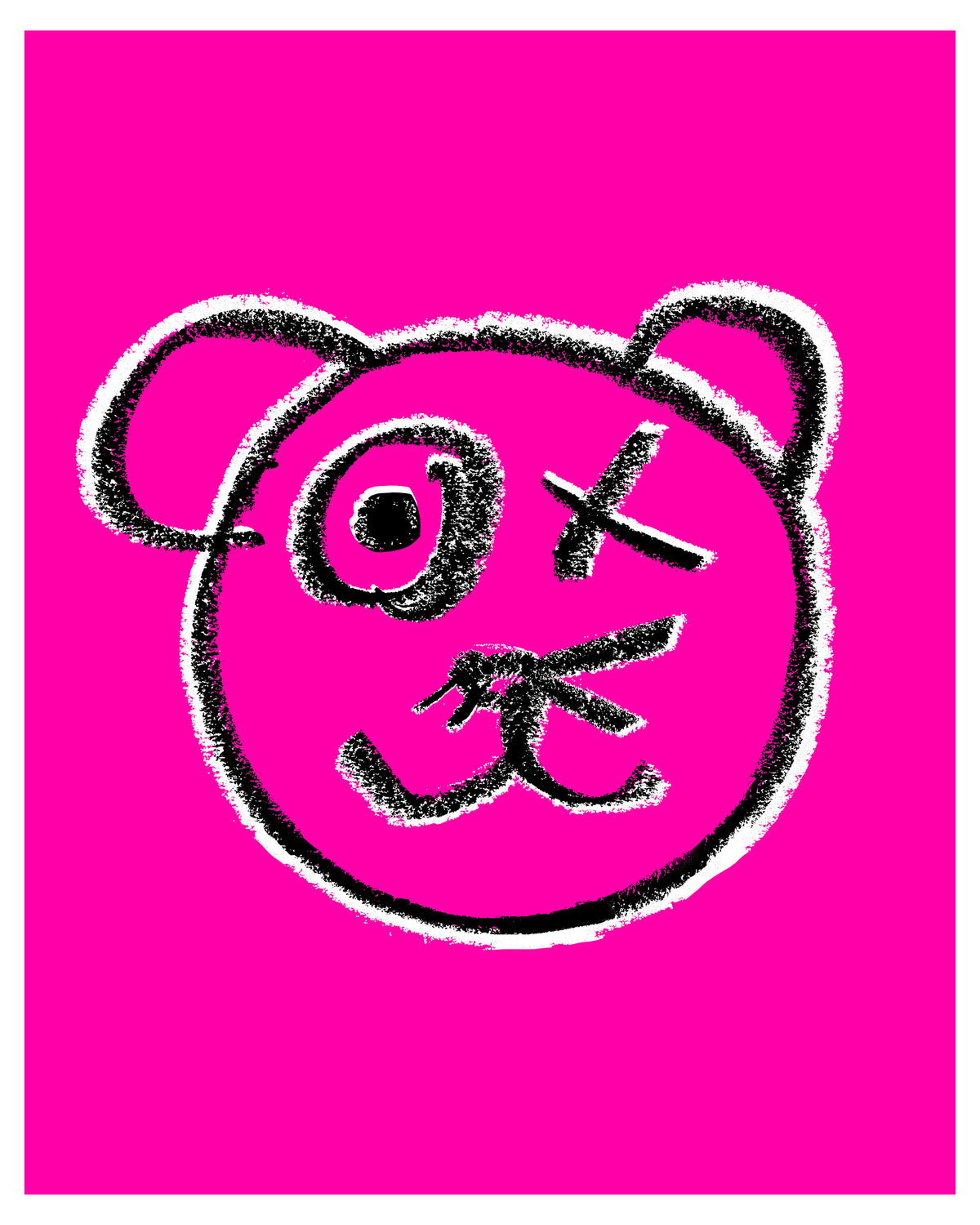 Graffiti Bear Portrait Original Fine Art GicléE Print