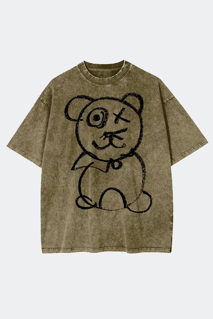 Graffiti Bear | Universal Olive Tee