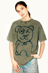 Graffiti Bear | Universal Olive Tee