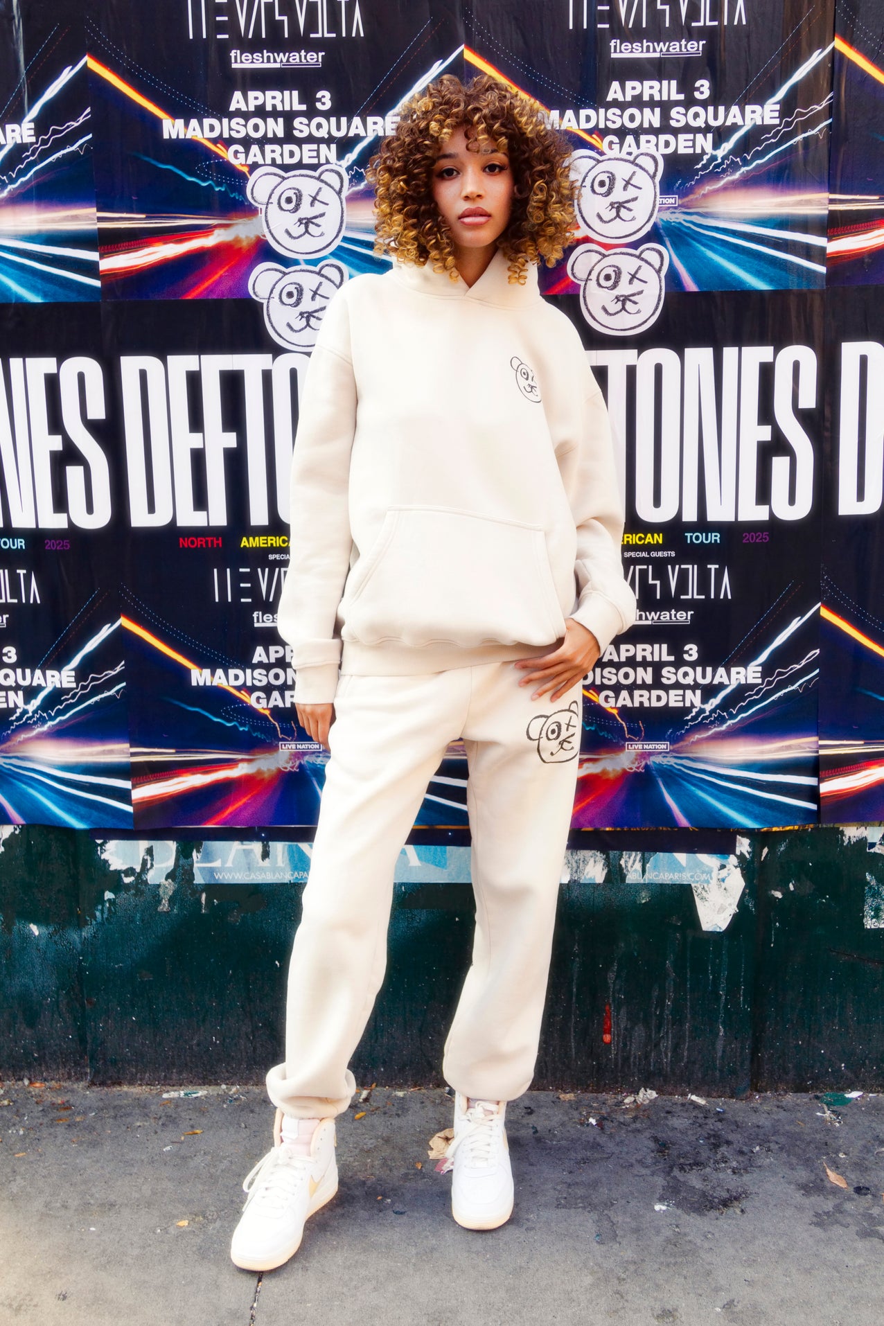 Graffiti Bear Neutral Track Pants