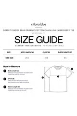 Universal Fit Graffiti Daddy Bear White Organic Cotton Black Chain Link Embroidery T-Shirt