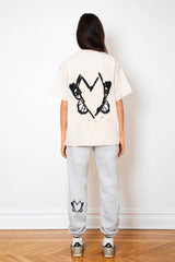 Heart With Wings Vintage Washed Apricot Cotton Tee