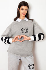 Heart With Wings Vintage Washed Dove Cotton Tee