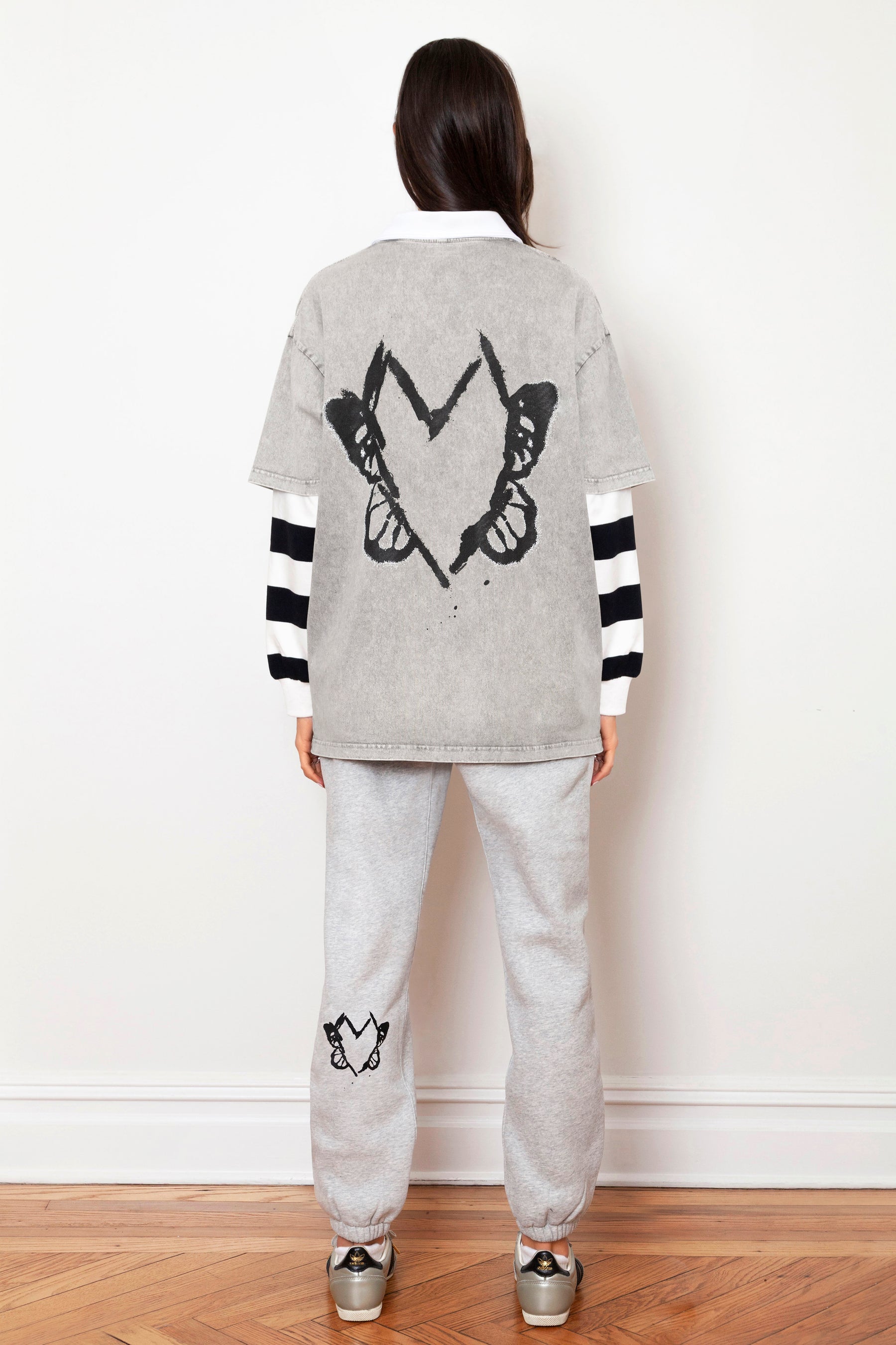 Hearts Evolve Dove Grey Signature Fleece Joggers