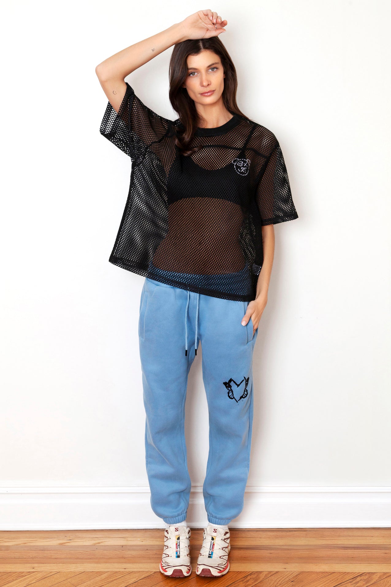 Heart With Wings Teal Blue Signature Streetware Fleece Joggers