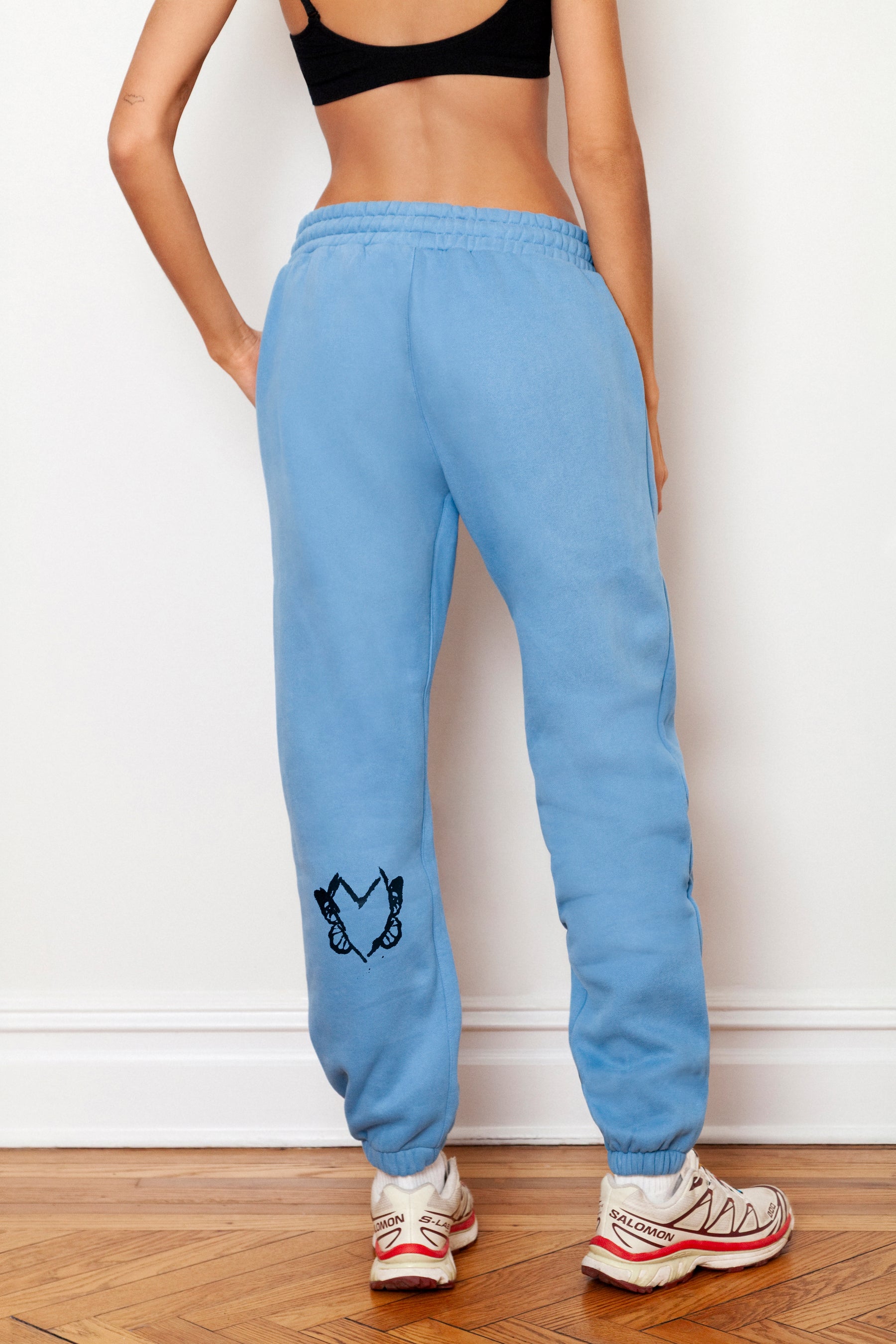 Heart With Wings Teal Blue Signature Streetware Fleece Joggers