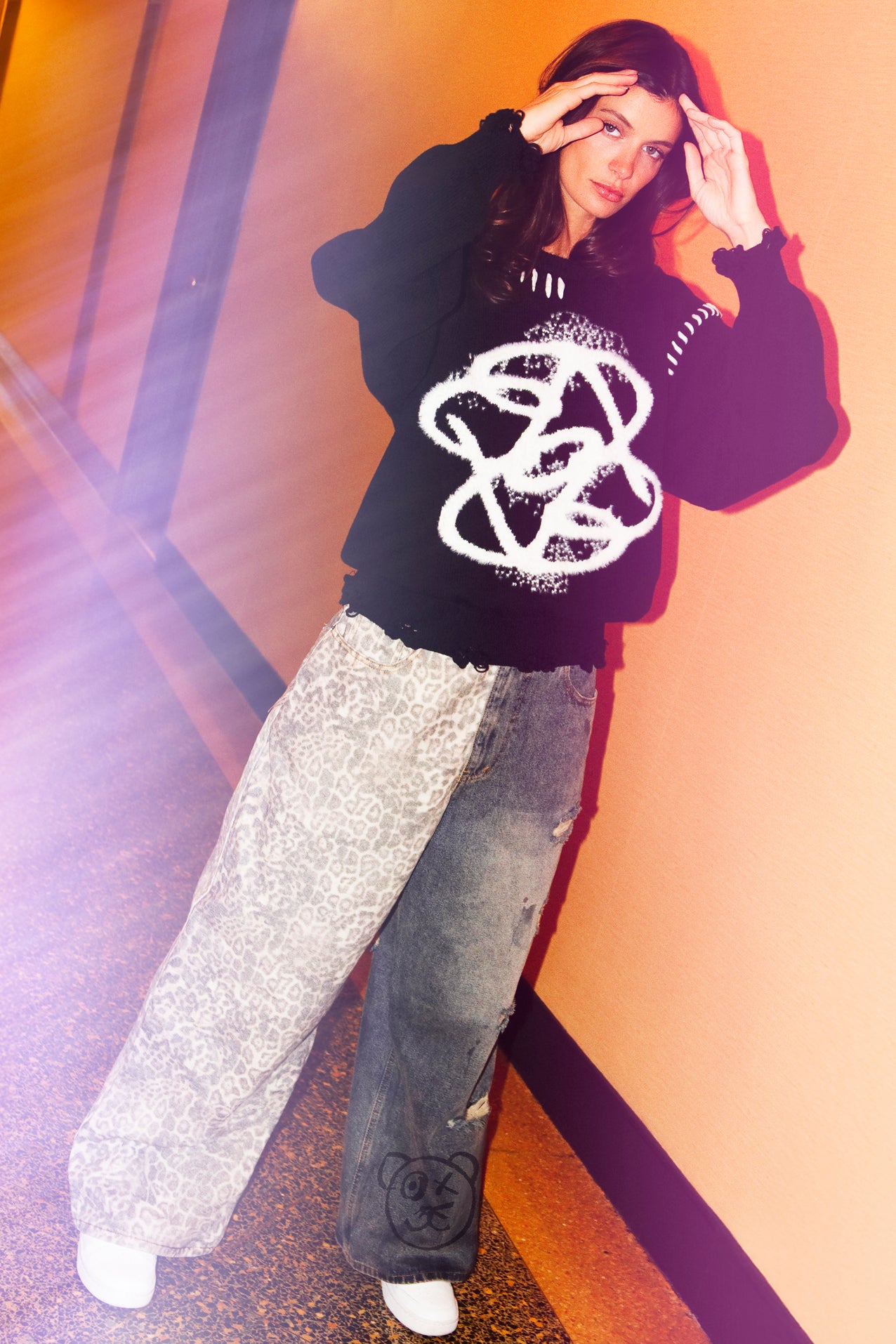 Legacy Logo Raw Cut Knit Sweater