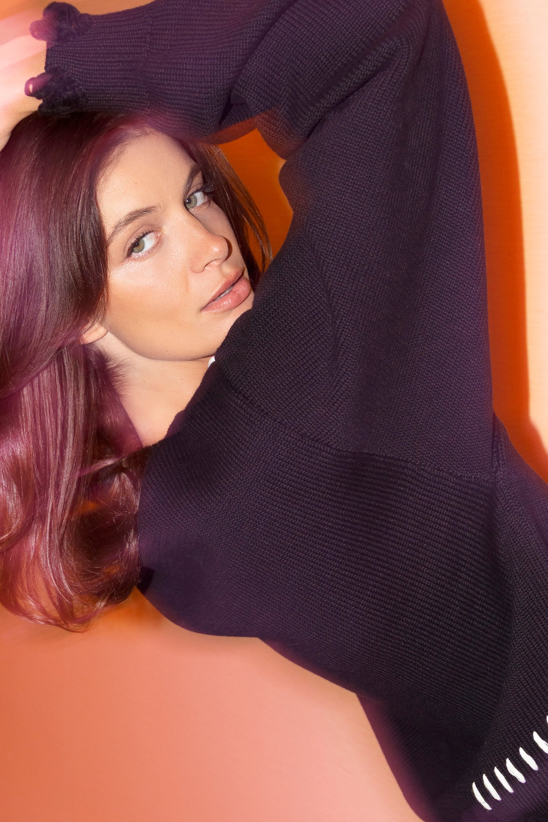 Legacy Logo Raw Cut Knit Sweater