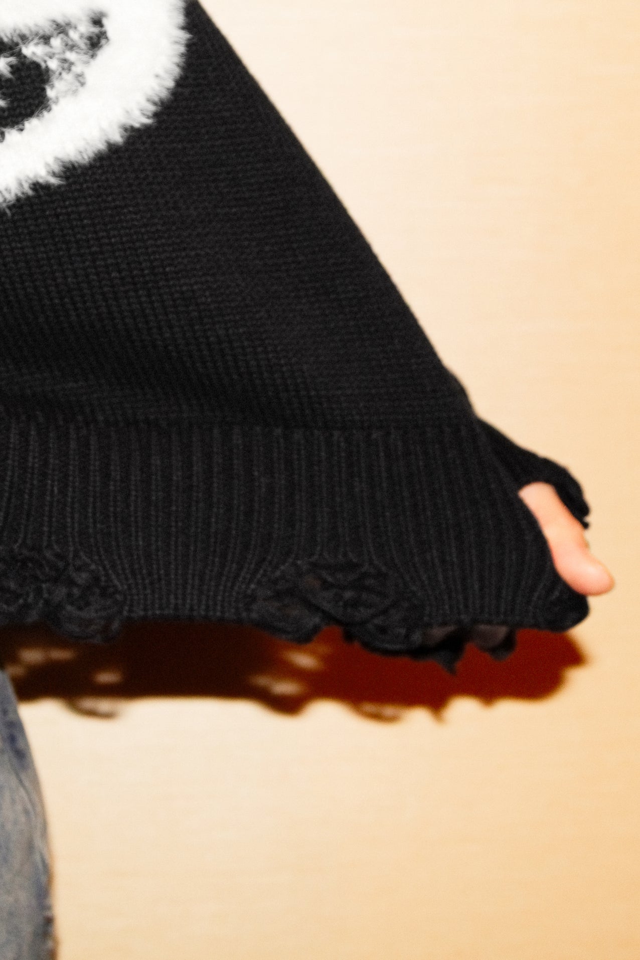 Legacy Logo Raw Cut Knit Sweater