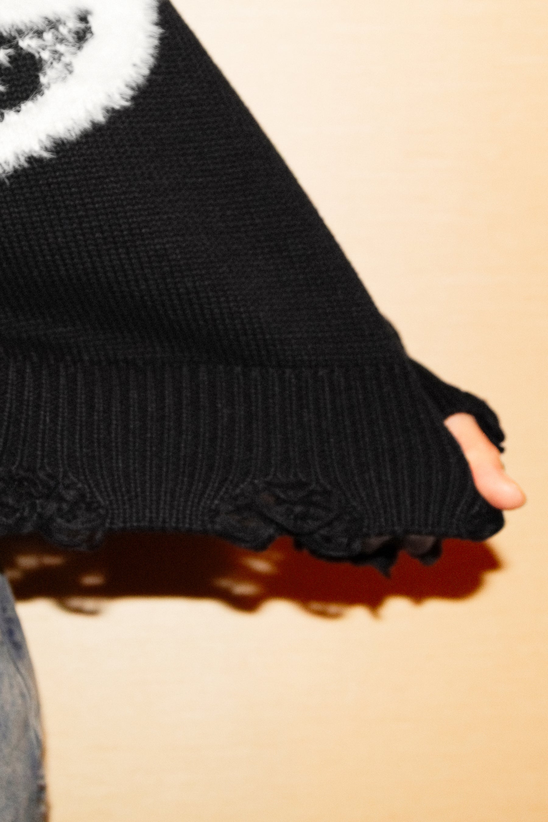 Legacy Logo Raw Cut Knit Sweater