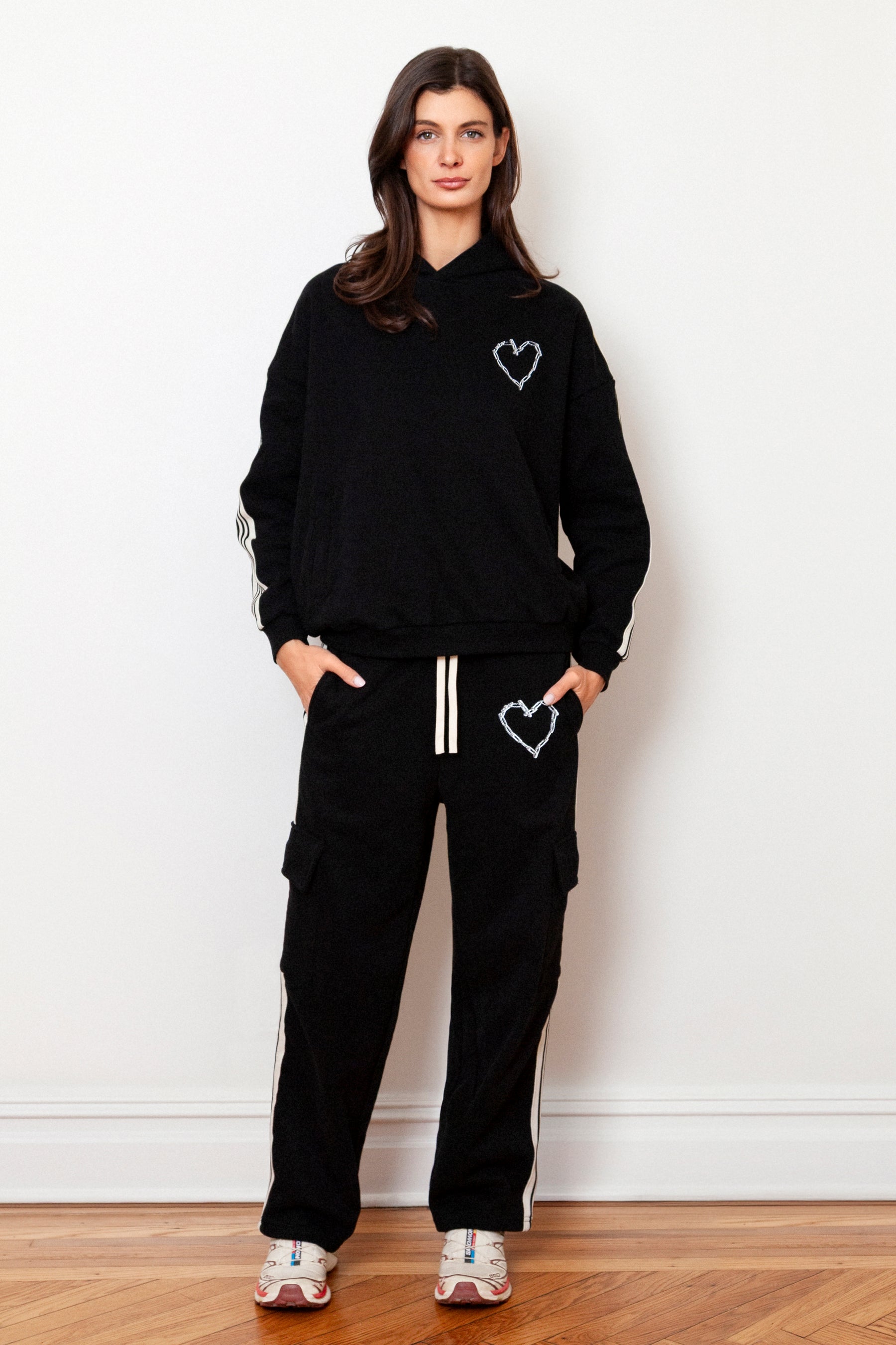 Love Riot Side Stripe Straight Leg Pants