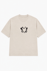 Heart With Wings Vintage Washed Apricot Cotton Tee