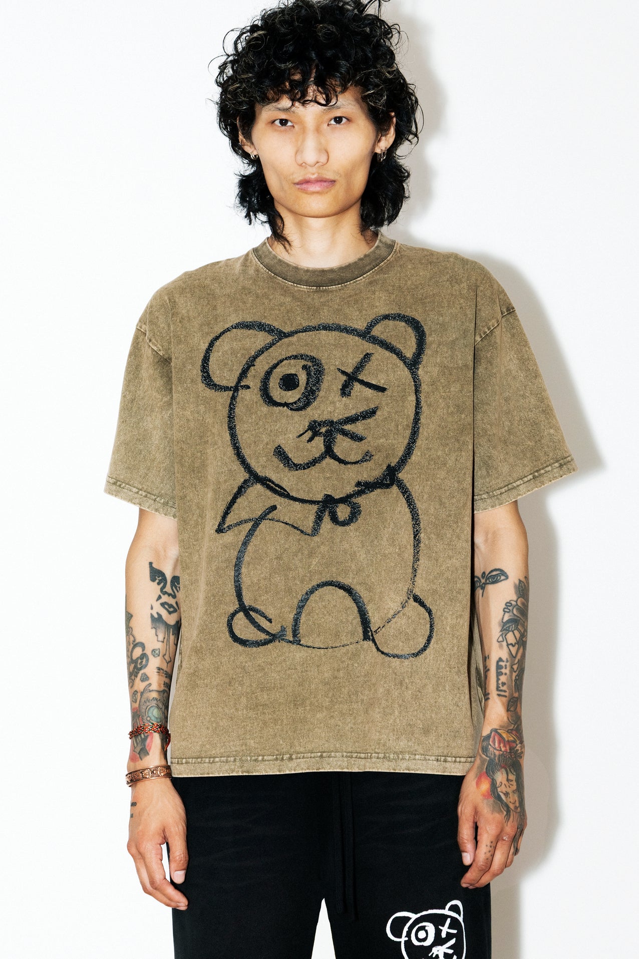 Universal Graffiti Bear Olive Tee