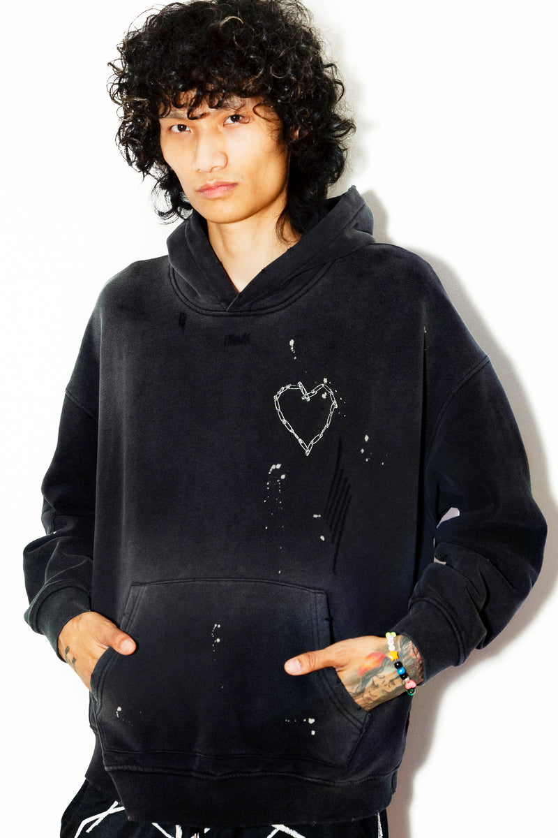 Universal Love Riot Frayed Hoodie