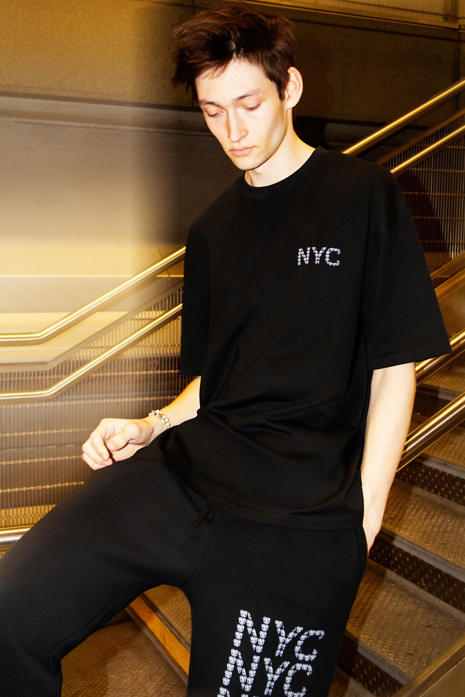 Universal Fit Graffiti Bear New York City Cotton Tee