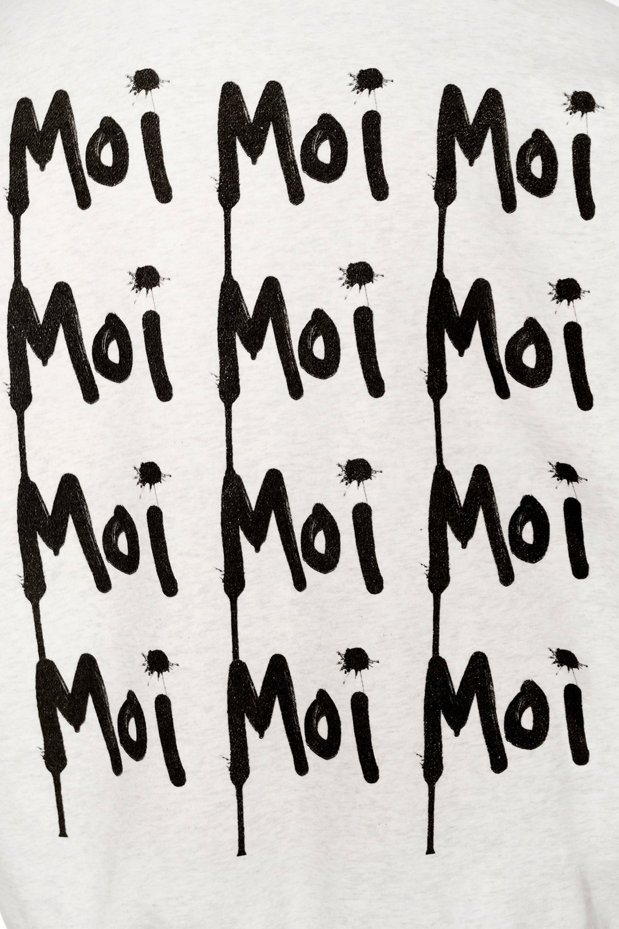 Universal Fit French Kiss Cotton Fleece Heather Grey Graffiti Hoodie