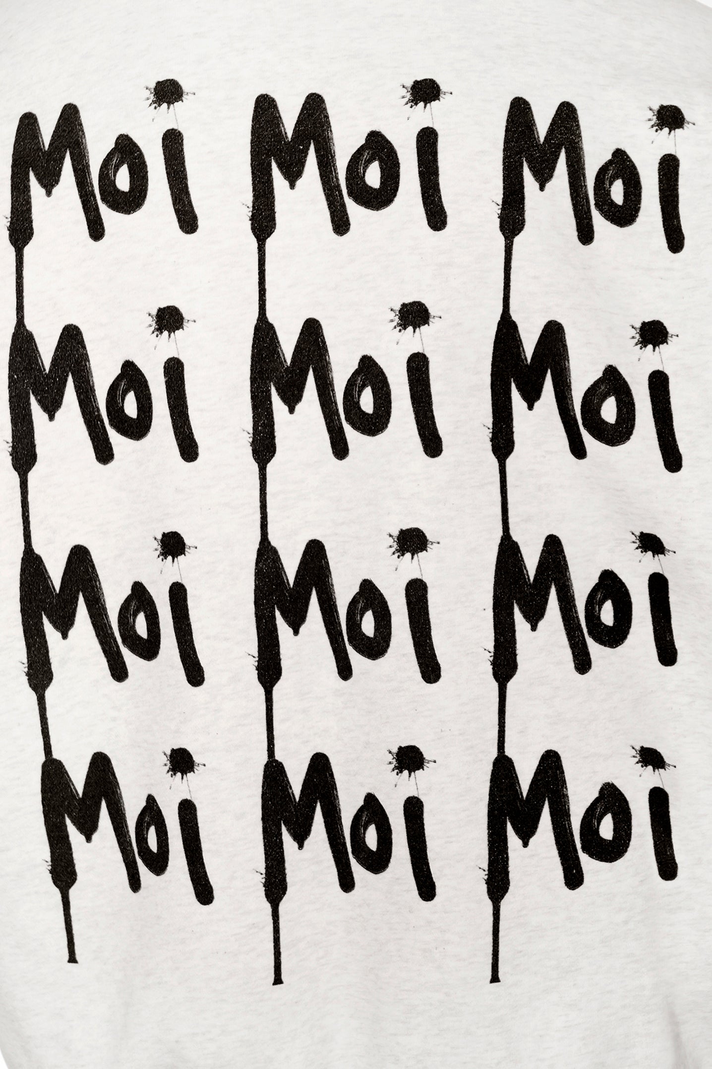 Universal Fit French Kiss Cotton Fleece Heather Grey Graffiti Hoodie