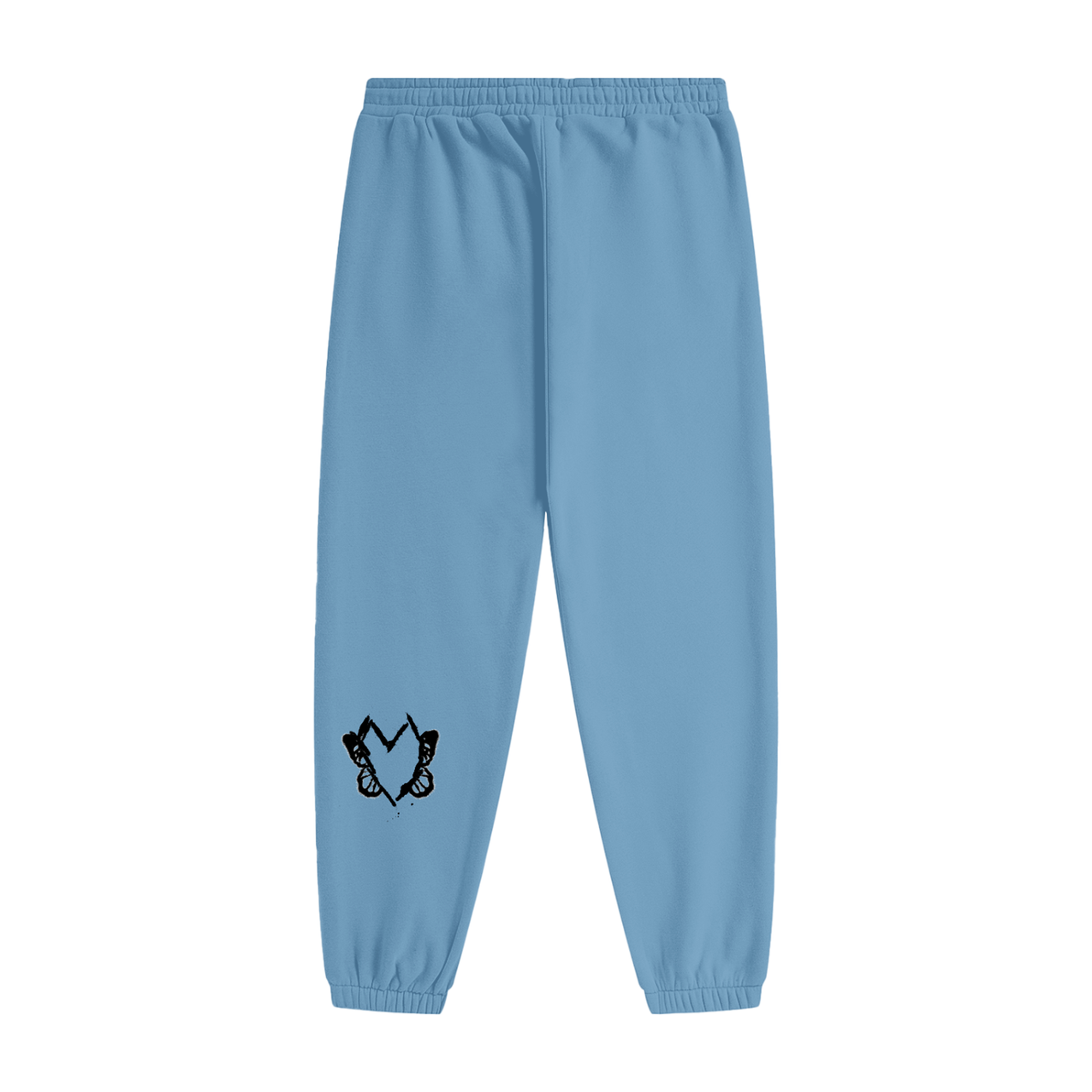 Heart With Wings Teal Blue Signature Streetware Fleece Joggers